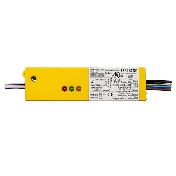 UL924 Enclosed Relay ESR+Auxillary Contacts 5 Amp SPST 120-277 Vac with 0-10 Vdc Dimmer Override